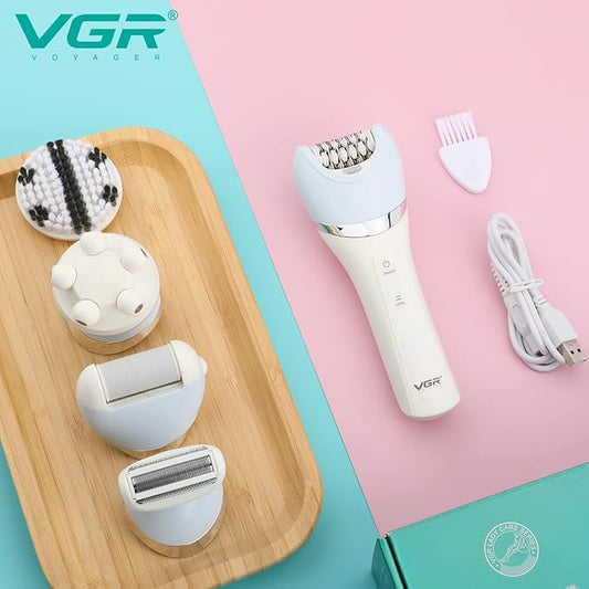 VGR Professional Hair Cutting Machines for Ladies Rechargeable 5 In 1 Lady Care Set Electric Shaving Machine for Women V-703 - SHOPPING YARD