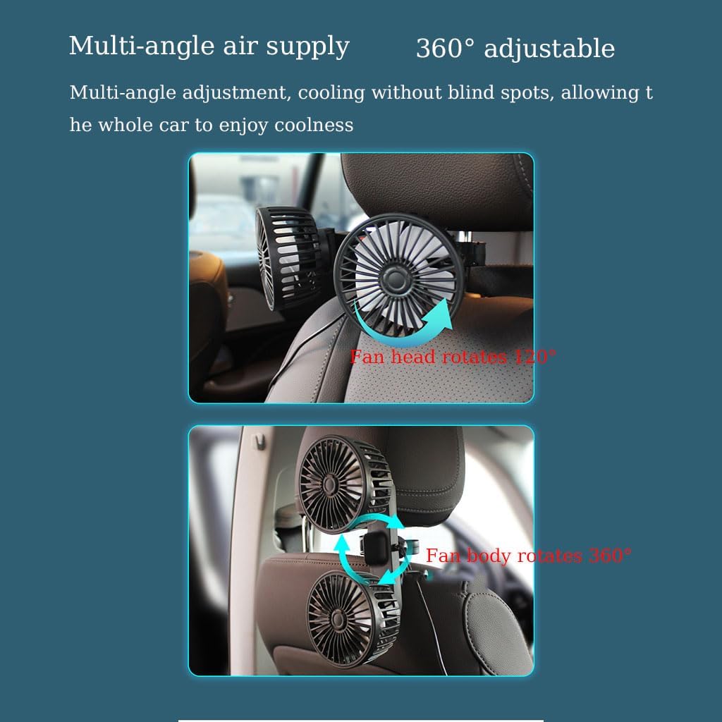 12V24V Car Rear Electric Fan Multifunctional Adjustment Of Large Wind