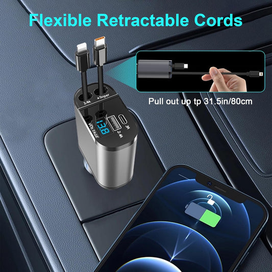 4 in 1 Retractable Charger