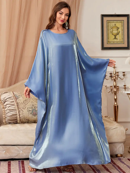 Women's Batwing Sleeve Tie-Back Kaftan Dress