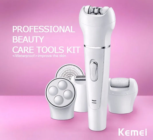 5 in 1 Women Shaver Wool Device Epilator Face Cleansing Brush Women Shaving Machines Hair Removal Facial Razor - SHOPPING YARD