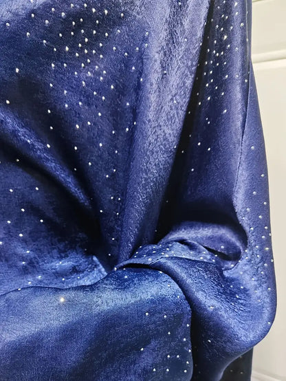 Elegant Burgundy Abaya Dress with Sequins