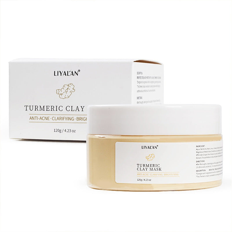 Turmeric Clay Mask Reduce Blackheads Clean Pores Soothe Acne Prone Skin Brightening Deep Cleaning Minimize Pores Skin Care 120g - SHOPPING YARD