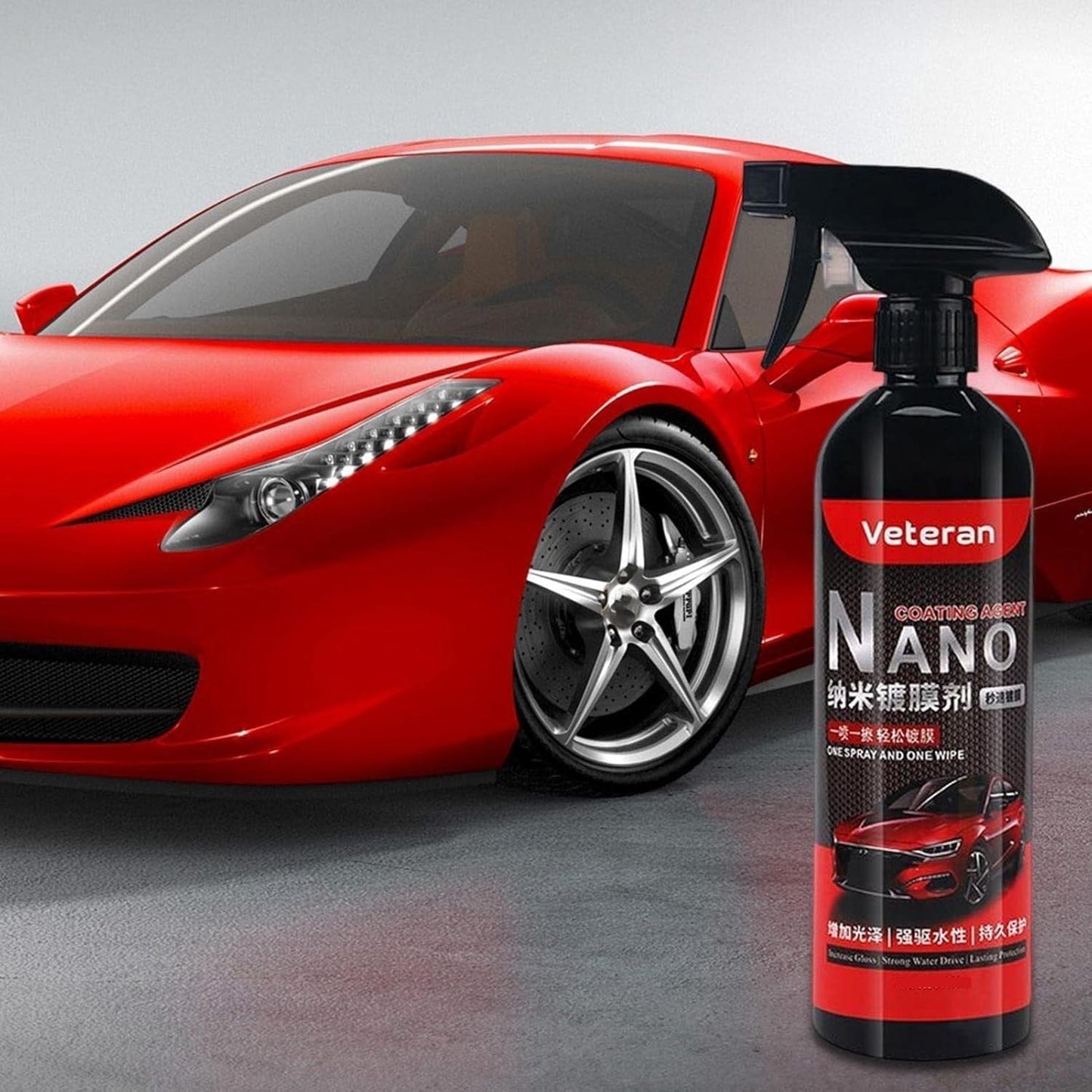 Nano Ceramic Car Coating Spray - 6 Months Protection and High Gloss Shine
