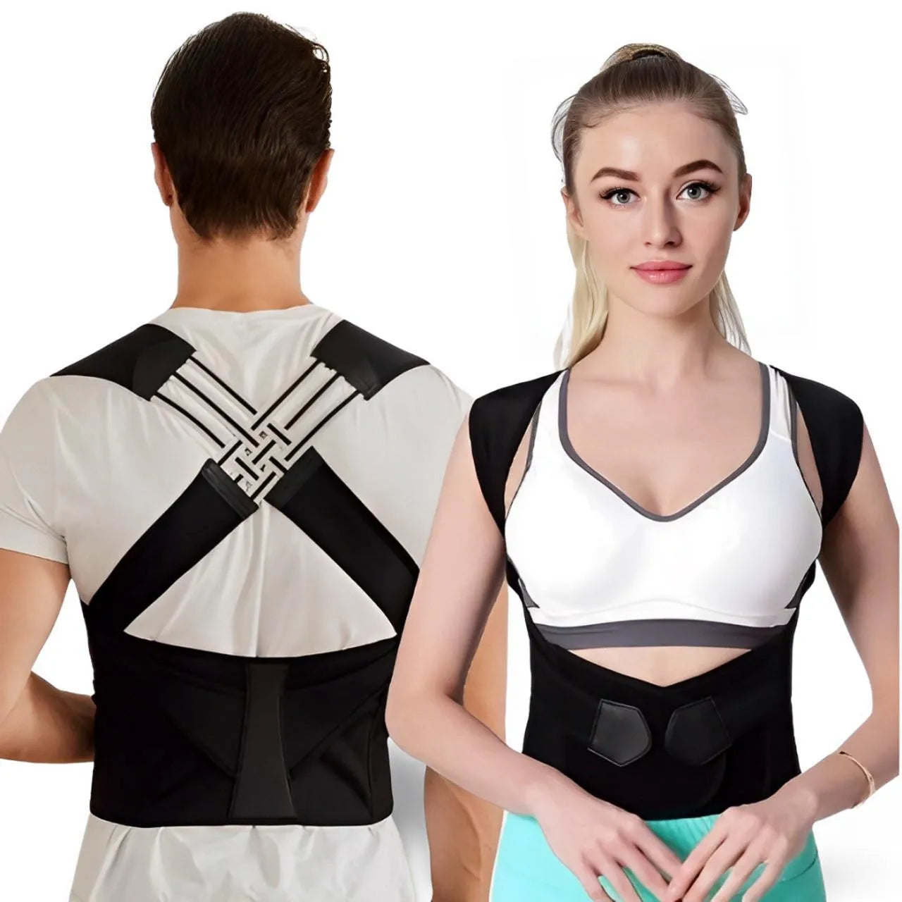 Adjustable Back Posture Corrector Belt for Man Woman Back Brace Shoulder Straightener Back Support Upper and Lower Pain Relief - SHOPPING YARD