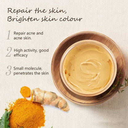Turmeric Clay Mask Reduce Blackheads Clean Pores Soothe Acne Prone Skin Brightening Deep Cleaning Minimize Pores Skin Care 120g - SHOPPING YARD