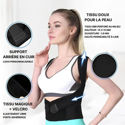 Adjustable Back Posture Corrector Belt for Man Woman Back Brace Shoulder Straightener Back Support Upper and Lower Pain Relief - SHOPPING YARD