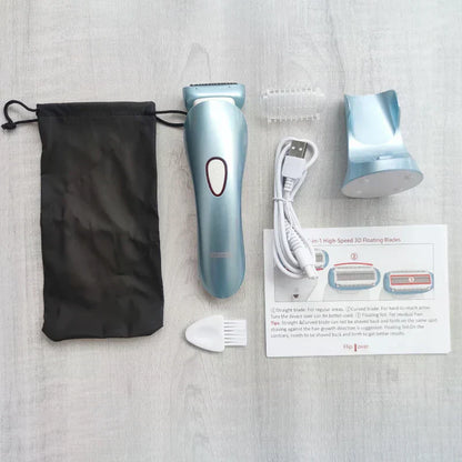 Electric Razor for Women Bikini Trimmer Body Hair Removal for Legs and Underarms Washable Depilador Epilator Tools - SHOPPING YARD