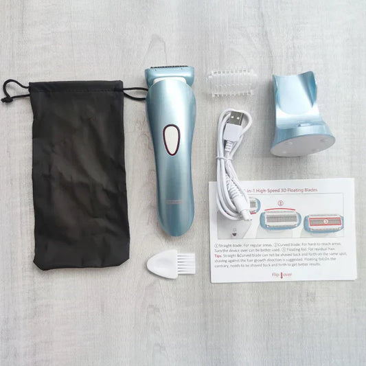 Electric Razor for Women Bikini Trimmer Body Hair Removal for Legs and Underarms Washable Depilador Epilator Tools - SHOPPING YARD