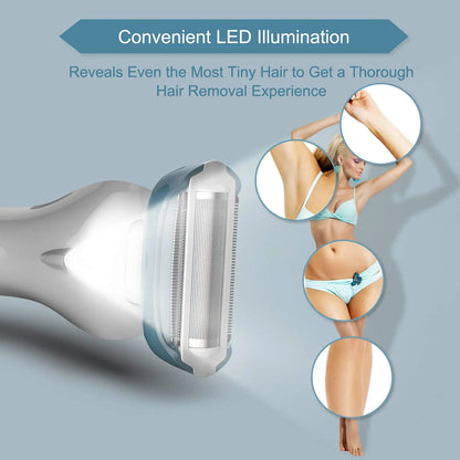 Electric Razor for Women Bikini Trimmer Body Hair Removal for Legs and Underarms Washable Depilador Epilator Tools - SHOPPING YARD