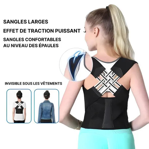 Adjustable Back Posture Corrector Belt for Man Woman Back Brace Shoulder Straightener Back Support Upper and Lower Pain Relief - SHOPPING YARD