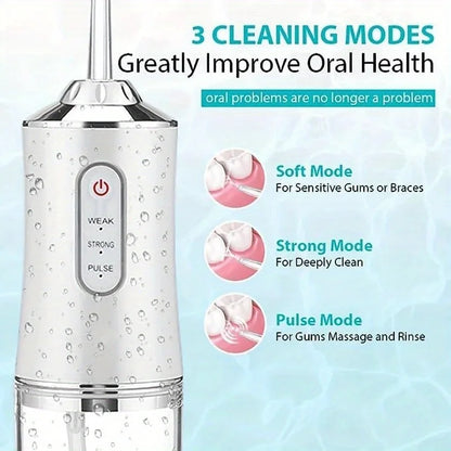 Professional Cordless Oral Irrigator – Portable and Retractable Water Flosser