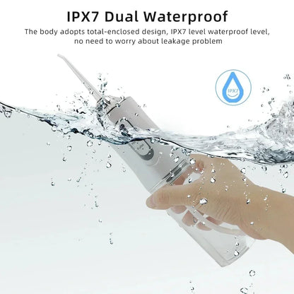 Professional Cordless Oral Irrigator – Portable and Retractable Water Flosser