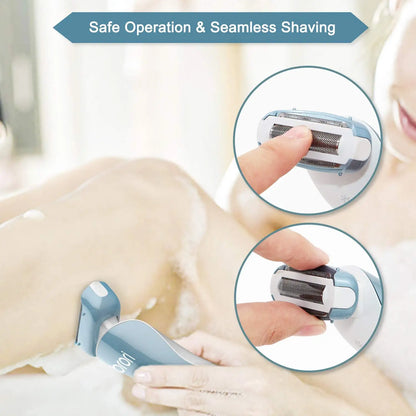 Electric Razor for Women Bikini Trimmer Body Hair Removal for Legs and Underarms Washable Depilador Epilator Tools - SHOPPING YARD