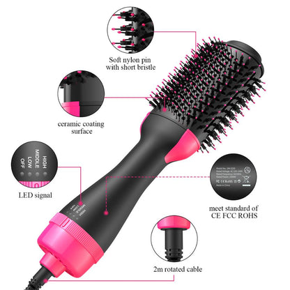 3-in-1 One Step Hot Air Brush Hair Dryer, Styler & Volumizer - SHOPPING YARD